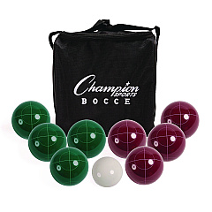 Champion Sports Deluxe Bocce Tournament Set, 4.25" dia Balls, Assorted Colors (CG200)
