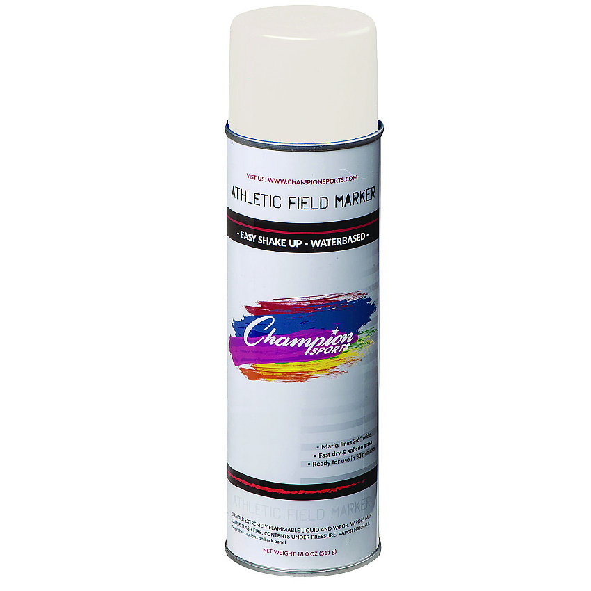 Champion Sports Field Marking Paint, 18 oz Aerosol Spray, White (FMP2W)