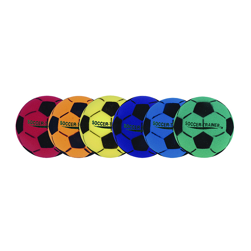 Champion Sports Ultra Foam Soccer Ball Set, Assorted Colors, 6/Set (FSBSET)