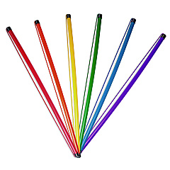Champion Sports Jump Rope Baton Set, 32", Assorted Colors, 6 Batons/Set (JK6SET)
