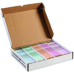 Ticonderoga Pre-Sharpened Pencil, 2.2 mm, HB (#2), Black Lead, Pastel Assorted Barrel Colors, 150/Pack (X13750)