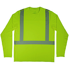ergodyne Chill-Its 6688 Type R Class 2 Cooling Hi-Vis Sun Shirt with UV Protection, X-Large, Lime (12139)