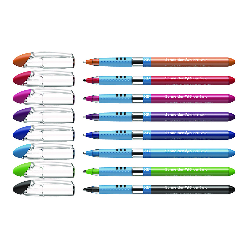 Schneider Slider Ballpoint Pen, Stick, Extra-Bold 1.4 mm, Assorted Ink and Barrel Colors, 8/Pack (151298)