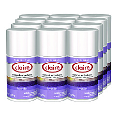 Claire Metered Air Freshener, Lavender, 11 oz Aerosol Spray, 12/Carton (115)