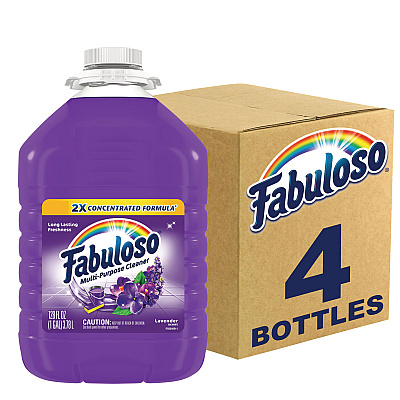 Fabuloso Multi-use Cleaner, Lavender Scent, 1 gal Bottle, 4/Carton (53058)