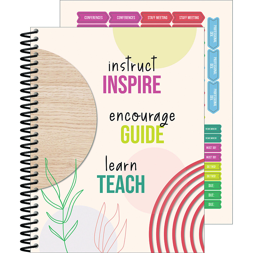Carson-Dellosa Teacher Planners, Weekly/Monthly, Two-Page Spread, 11 x 8.5, Multicolor Cover, True to You Theme (105051)