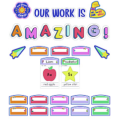 Carson-Dellosa Work Display Bulletin Board Sets, We Stick Together Our Work Is Amazing, 45 Pieces (110558)