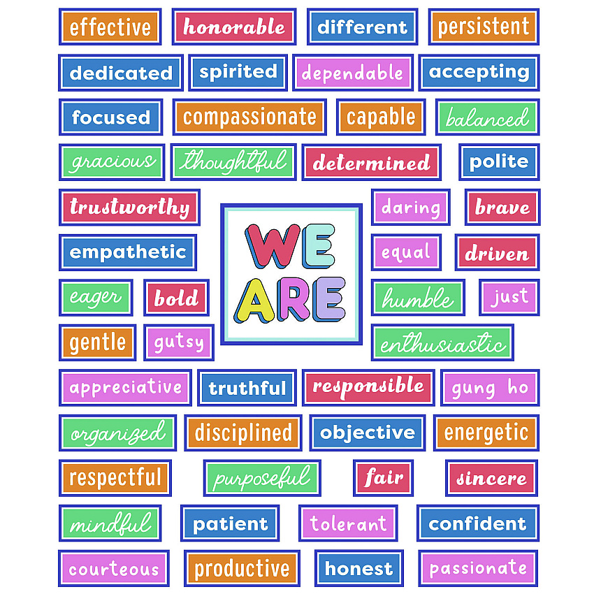 Carson-Dellosa Motivational Bulletin Board Sets, We Stick Together Motivational, 52 Pieces (110590)