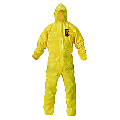 KleenGuard A70 Chemical Spray Protection Coveralls, 3X-Large, Yellow, 12/Carton (09816)