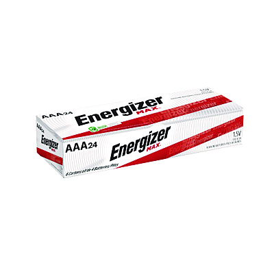 Energizer MAX AAA Alkaline Batteries, 1.5 V, 4/Pack, 6 Packs/Box (E92BX)