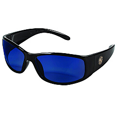 Smith &amp; Wesson Elite Safety Glasses 3016314, Black Frame, Blue Mirror Polycarbonate Lens, 12/Carton (21307)