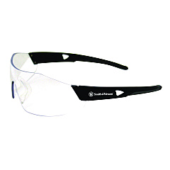 Smith &amp; Wesson 44 Magnum Safety Glasses, Black Frame, Clear Lens, 12/Box (23452)