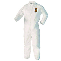 KleenGuard A40 Zipper Front Liquid and Particle Protection Coveralls, 3X-Large, White, 25/Carton (44306)