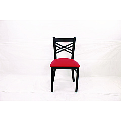 JMC Furniture X Series Chair, Supports Up to 300 lb, 18" Seat Height, Red Seat, Black Back, Black Base (XCHBVSRED)