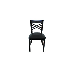 JMC Furniture X Series Chair, Supports Up to 300 lb, 18" Seat Height, Black Seat, Black Back, Black Base (XCHBVSBLK)