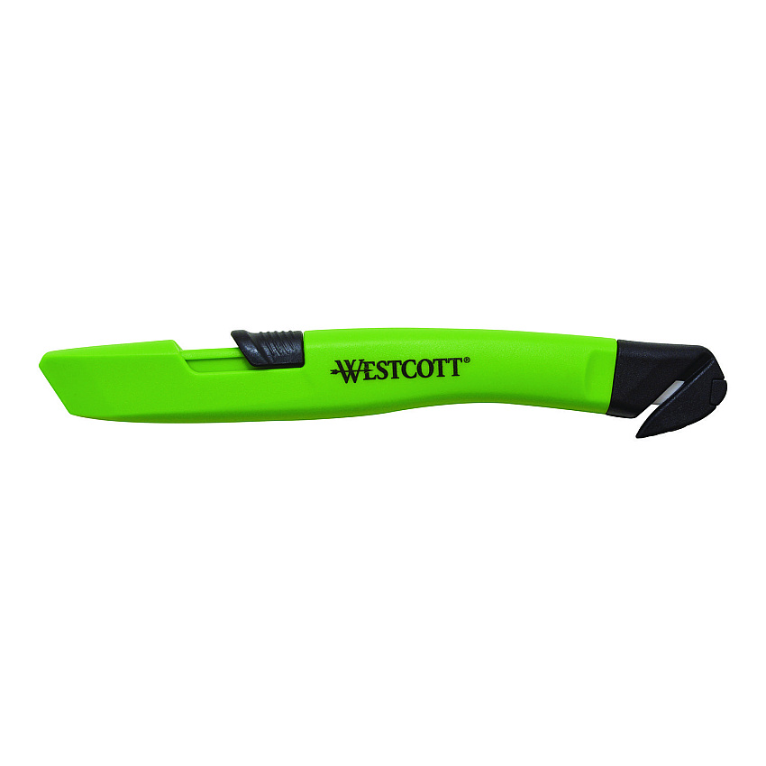 Westcott Safety Ceramic Blade Box Cutter, 0.5" Blade, 5.7" Plastic Handle, Green (17969)