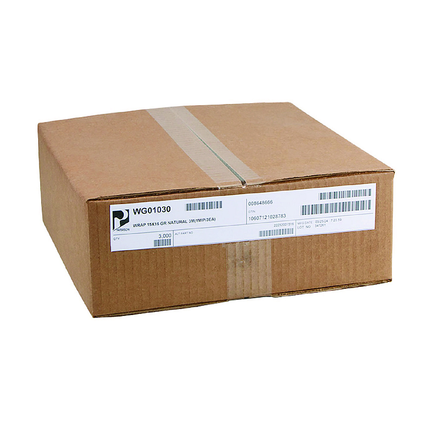 Paterson Grease-Resistant Food Wrap, 15" x 16", Natural, 3,000/Carton (WG01030)