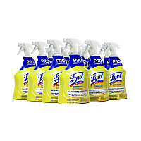 Professional LYSOL Brand Advanced Deep Clean All Purpose Cleaner, Lemon Breeze, 32 oz Trigger Spray Bottle, 12/Carton (00351)