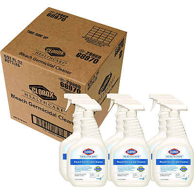 Clorox Healthcare Bleach Germicidal Cleaner, 32 oz Spray Bottle, 6/Carton (68970)