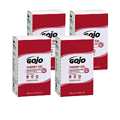GOJO Cherry Gel Pumice Hand Cleaner, Cherry Scent, 2,000 ml Refill, 4/Carton (729004)