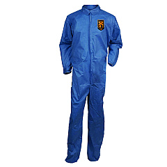 KleenGuard A20 Breathable Particle Protection Coveralls, Zip Front, Elastic Back, Wrists, Ankles, 3X-Large, Blue, 20/Carton (58506)