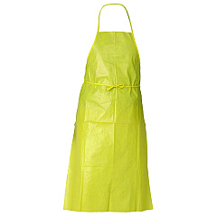 KleenGuard A70 Chemical Spray Protection Aprons, Polyethylene-Coated Fabric, One Size Fits Most, Yellow, 100/Carton (97790)