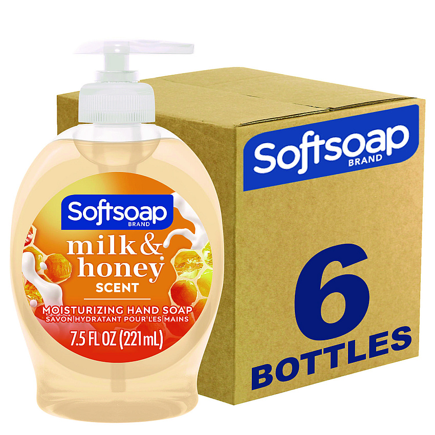 Liquid Hand Soap, Milk And Honey Scent, 7.5 Oz, 6/carton