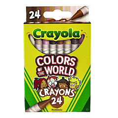 Crayola Colors of the World Crayons, Assorted, 24/Pack (520108)
