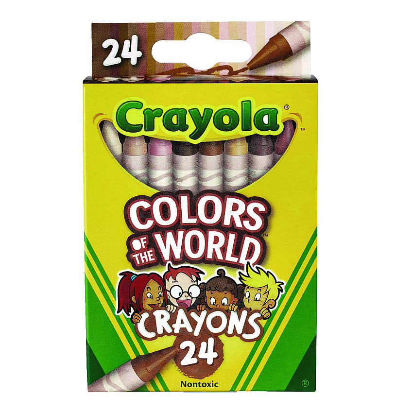 Crayola Colors of the World Crayons, Assorted, 24/Pack (520108)