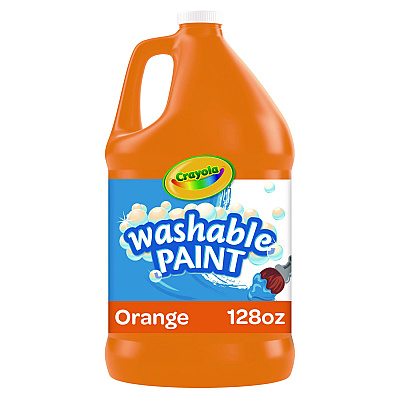 Crayola Washable Paint, Orange, 1 gal Bottle (542128036)