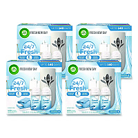 Air Wick Freshmatic Ultra Automatic Pure Starter Kit, 3.19 x 8.44 x 7.75, White/Gray, Tropical Flowers, 4/Carton (01918CT)