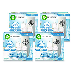 Air Wick Freshmatic Ultra Automatic Pure Starter Kit, 3.19 x 8.44 x 7.75, White/Gray, Tropical Flowers, 4/Carton (01918CT)