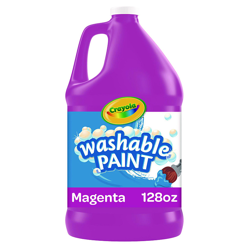 Crayola Washable Paint, Magenta, 1 gal Bottle (542128069)