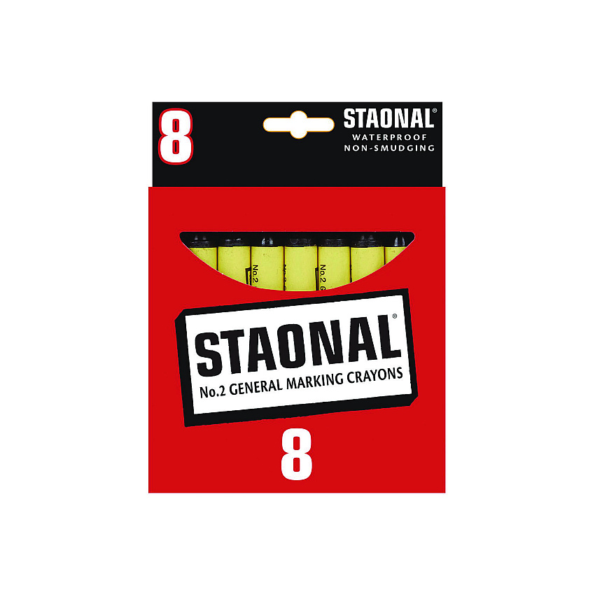 Crayola Staonal Marking Crayons, Black, 8/Box (5200023051)