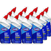 Clorox Toilet Bowl Cleaner with Bleach, Fresh Scent, 24 oz Bottle, 12/Carton (00031CT)