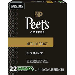 Green Mountain Coffee Peet's Big Bang K-Cup, Big Bang, K-Cup, 22/Box (6664)