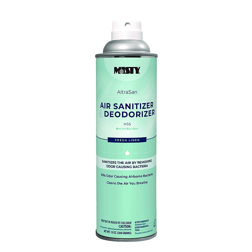 Misty AltraSan Air Sanitizer and Deodorizer, Fresh Linen, 10 oz Aerosol Spray (1037236EA)