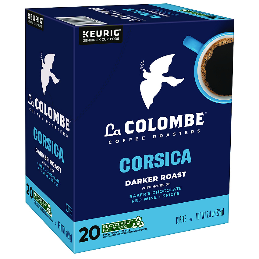 La Colombe Coffee K-Cup Pods, Corsica Dark Roast, 20/Box (0328)