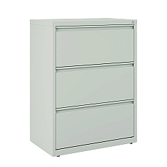 Alera Lateral File, 3 Legal/Letter-Size File Drawers, Light Gray, 30" x 18.62" x 40.25" (ALEHLF3041LG)