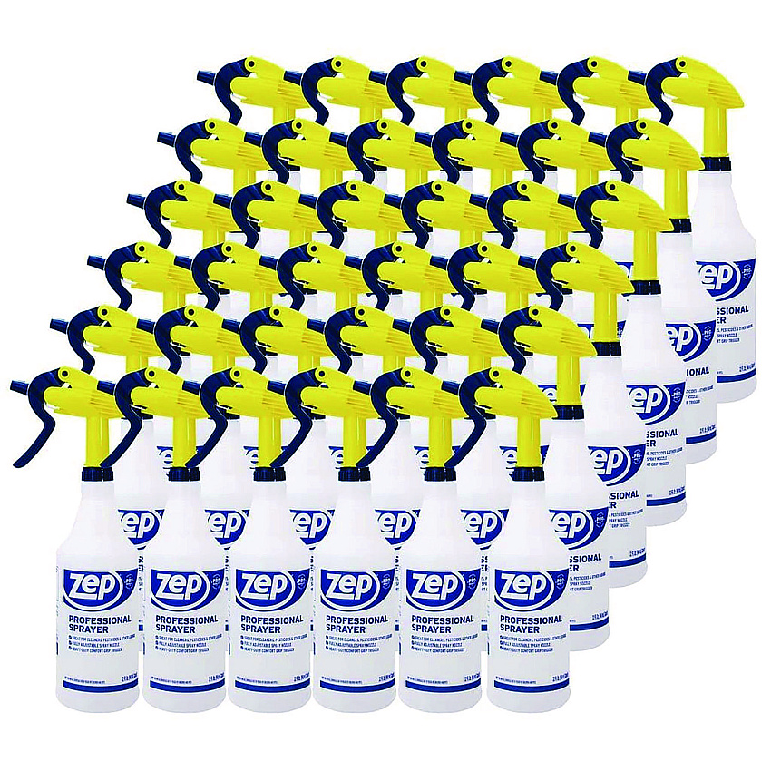 Zep Commercial Professional Spray Bottle, 32 oz, Blue/Gold/Clear, 36/Carton (HDPRO36CT)