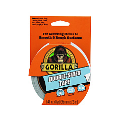 Gorilla Double-Sided Tape, 3" Core, 1.4" x 8 yds, Gray (100925)