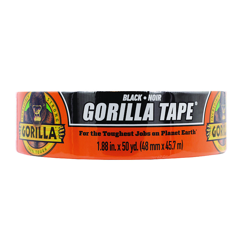 Gorilla Tape, 3" Core, 1.88" x 50 yds, Black (108084)