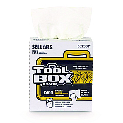 TOOLBOX Z400 Interfold Pop-Up Wipers, 1-Ply, 8.5 x 16.5, White, 12/Carton (5020001)