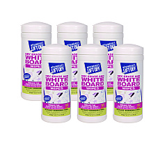 Motsenbocker's Lift-Off Dry Erase Cleaner Wipes, Cloth, 7 x 12, 40/Canister, 6 Canisters/Carton (42703CT)