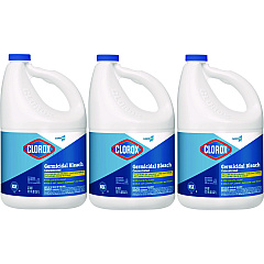 Clorox Concentrated Germicidal Bleach, Regular, 121 oz Bottle, 3/Carton (30966CT)