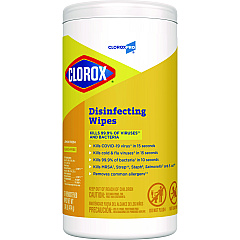 Clorox Disinfecting Wipes, 7 x 8, Lemon Fresh, 75/Canister (15948EA)