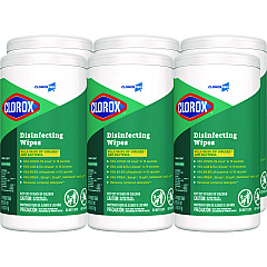 Clorox Disinfecting Wipes, 7 x 8, Fresh Scent, 75/Canister, 6/Carton (15949CT)