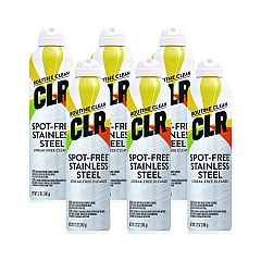 CLR Spot-Free Stainless Steel Cleaner, Citrus, 12 oz Can, 6/Carton (CSS12)