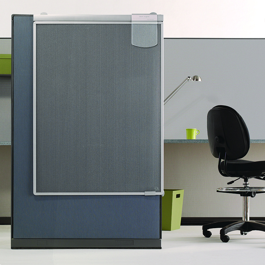 Quartet Workstation Privacy Screen, 36w x 48d, Translucent Clear/Silver (WPS1000)