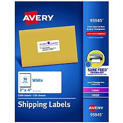 Avery 95945 White Shipping Labels